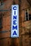 Cinema Sign In Italy