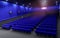 Cinema stage seats blue