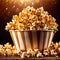 Cinema style caramel popcorn, rich with butter and syrup