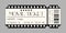 Cinema ticket template mockup with barcode. Vector illustration of realistic show admission in retro style. Vintage