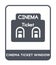 cinema ticket window icon in trendy design style. cinema ticket window icon isolated on white background. cinema ticket window