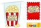 Cinema vector icons set stereo glasses popcorn