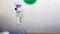 Cinemagraph of a fluid intravenous saline drip in a hospital room