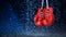 Cinemagraph of red boxing gloves on a water drops background. Sport lifestyle. Motivation. Goal achievement. Protect yourself.