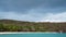 Cinemagraph Of Storm Clouds Moving Over Great Keppel Island, Australia, With Ocean Animation, Looping Footage