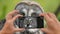 Cinemagraph of Taking Photo of Great Grey Owl Strix nebulosa