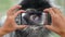 Cinemagraph of Taking Photo of Silver Leaf Monkey Trachypithecus cristatus