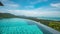 Cinemagraph Timelapse of Infinity Edge Swimming Pool with Sea View in Tropical Country