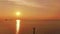 Cinemagraph timelapse of seascape sunset with pier