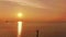 Cinemagraph timelapse of seascape sunset with pier