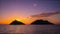 Cinemagraph Timelapse of Sunset with Sea and Nang Yuan Island View on Koh Tao, Thailand