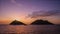 Cinemagraph timelapse of sunset with sea and Nang Yuan island view on Koh Tao, Thailand