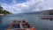 Cinemagraph of View of Fish Farm in Tongging by Toba Lake, North Sumatra, Indonesia