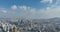 Cinematic aerial view of city skyline modern business financial skyscrapers building and shopping mall of Istanbul