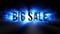 Cinematic Big Sale Lettering With Misty Blue Shine 3D Light Rays And Shadow On Floor