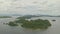 Cinematic birds eye view over Tinago Island,