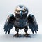 Cinematic Eagle Robot Pet With Black Fur - 8k Hd Quality