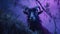 Cinematic Forestpunk: A Demonic Photograph Of A Goat In The Rain