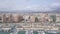 Cinematic panoramic aerial view of Fuengirola Harbour Costa del Sol SPAIN