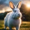 Cinematic photo, rabbit , serene tranquility, peaceful,