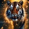 Cinematic photo, tiger, serene tranquility