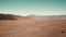 Cinematic shot aerial view of motorbike rider driving in a volcanic dusty desert near beautiful Mount Bromo in East Java