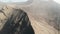 Cinematic shot aerial view of Mount Bromo crater edge in East Java