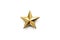 Cinematic Shot of a Single Gold Star on White Background.