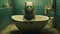 Cinematic Still Shot: Cat In A Pan\\\'s Labyrinth Bathtub