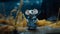 Cinematic Toy Mouse Image In Raincoat Intricate Underwater Worlds