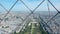 Cinematic view of cityscape of Paris from Eiffel Tower