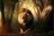 Cinematic view of a lion lion animal image Generative AI