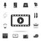 cinematographic tape icon. Set of cinema element icons. Premium quality graphic design. Signs and symbols collection icon for web