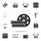 cinematographic tape icon. Set of cinema element icons. Premium quality graphic design. Signs and symbols collection icon for web