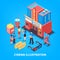 Cinematography Isometric Design Concept