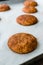 Cinnamon Cookies Snickerdoodle on Baking Paper with Oven Tray