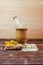 Cinnamon, daisy wooden pestle