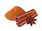 Cinnamon food. Spice sticks and leaf cooking collection aromatic cinnamon vector realistic