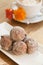 Cinnamon and golden raisin beignets