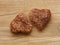 Cinnamon hearts cookies wood texture