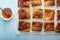 Cinnamon honey cheesecake pie cit into squares