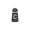 Cinnamon powder bottle vector icon