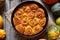 Cinnamon pumpkin dough bun rolls spicy traditional Danish baked vegan sweet autumn cake