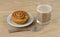 Cinnamon roll and chocolate kefir milk