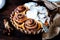 Cinnamon Rolls Baked in Ceramic Mold with Cream Cheese Icing