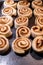 Cinnamon rolls form pretty spirals