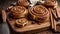 Cinnamon rolls on old background homemade delicious traditional