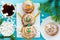 Cinnamon rolls snowman - fun idea for kids breakfast for winter holidays