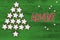 Cinnamon stars Christmas tree advent concept