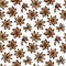 Cinnamon stars pattern watercolor